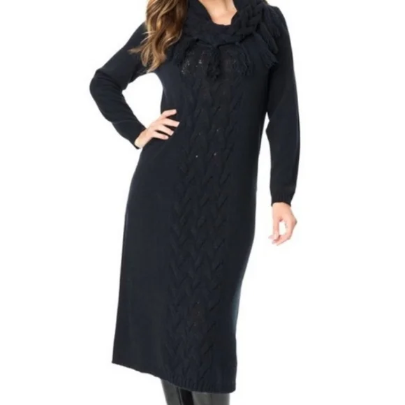 1X Sweater Dress. Cowl Neck. - Picture 2 of 6